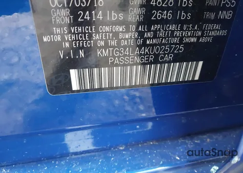 2019 Genesis G70 2.0T Advanced from USA, damaged, VIN KMTG34LA4KU025725